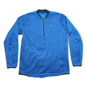 Nike Dri-Fit Quarter Zip Pullover - Blue - Size Large